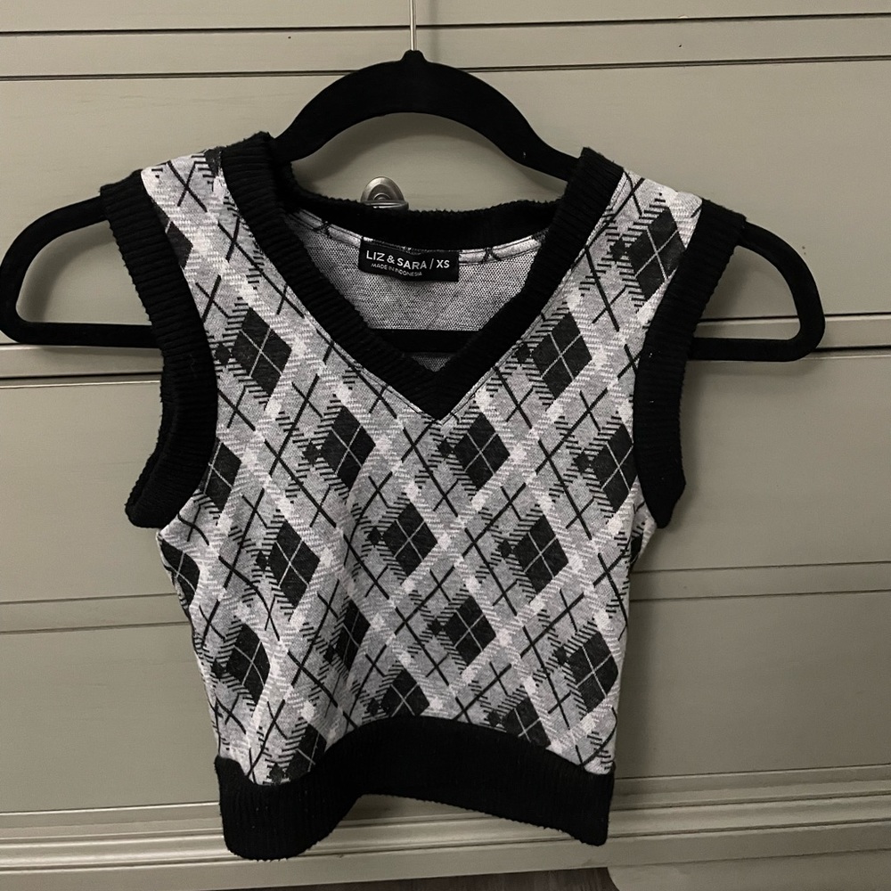 sweater vest, worn once,